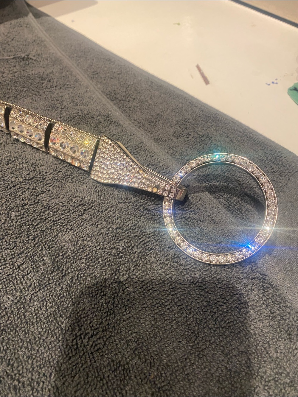 Rhinestone Crystal Silver Belt